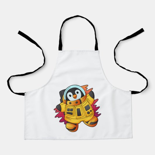 Tablier Penguin en costume d'astronaute (Recto)