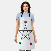 Tablier Pentagramme à cinq éléments (Wicca) (Porté)