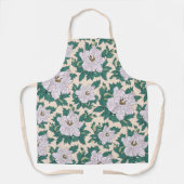 Tablier Peonies blanches et Feuilles verts (Recto)