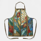 Tablier Pépites en chef rouges en verre tendu au lever du (Recto)