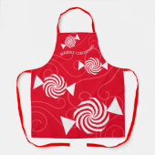 Tablier Pepperment bonbons tourbillonne la cuisine de Noël (Recto)