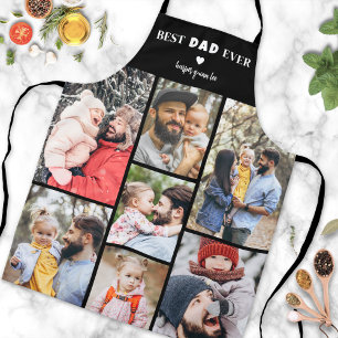 Tablier Père Collage de photos personnalisé Meilleur Papa