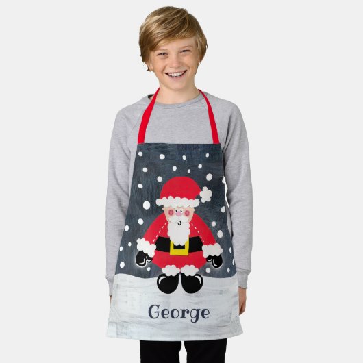 Tablier Père mignon personnalisé Noël Père Noël Père Noël (Porté)