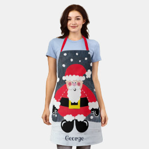 Tablier Père mignon personnalisé Noël Père Noël Père Noël