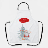 Tablier Père Noël adorable Fêtes (Recto)