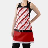 Tablier Père Noël aide mignonne Noël rayé (Insitu)