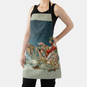 Tablier Père Noël Antique Sleigh Reindeer (Insitu)