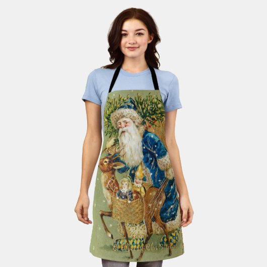 TABLIER PÈRE NOËL AVEC DES CADEAUX DE CERFS ET DE NOËL EN (Porté)