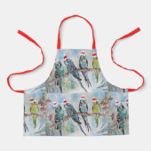 Tablier Père Noël Budgies Budgie bird Boys Christmas Apron (Recto)
