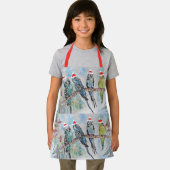 Tablier Père Noël Budgies Budgie bird Boys Christmas Apron (Insitu)