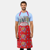 Tablier Père Noël Budgies Noël Red Womans Apron (Porté)