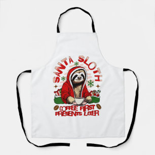 Tablier Père Noël café paresseux