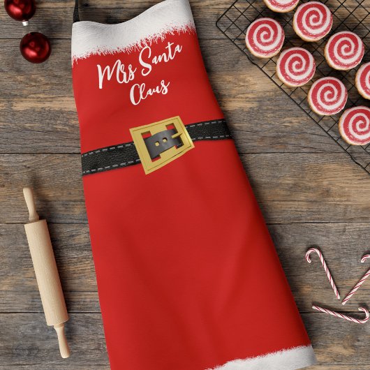 Tablier Père Noël Christmas Apron Mme Claus