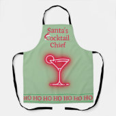 Tablier Père Noël Cocktail de Noël Bar en chef (Recto)