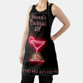 Tablier Père Noël Cocktail de Noël Elf Black et Neon (Insitu)