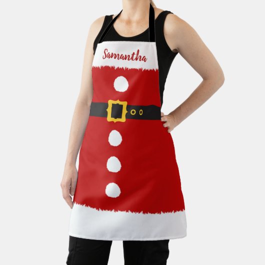 Tablier Père Noël Costume Elf Personnalisé Nom Noël (Insitu)