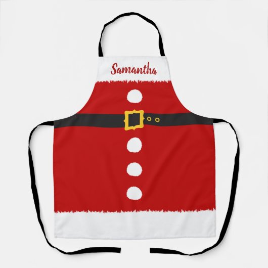 Tablier Père Noël Costume Elf Personnalisé Nom Noël (Recto)