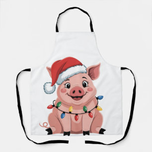 Tablier Père Noël de Noël cochon chapeau de Noël vacances