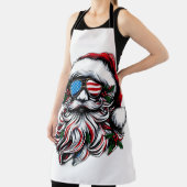 Tablier Père Noël de Noël Patriotique/Américaine (Insitu)