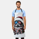 Tablier Père Noël de Noël Patriotique/Américaine (Porté)