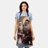 Tablier Père Noël et Little Helper Christmas Design (Porté)