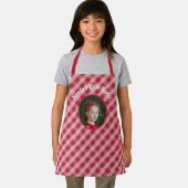 Tablier Père Noël Little Baker en vichy photo de Noël (Insitu)