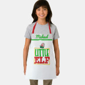 Tablier Père Noël Little Elf Helper, Nom Personnalisé Enfa (Insitu)