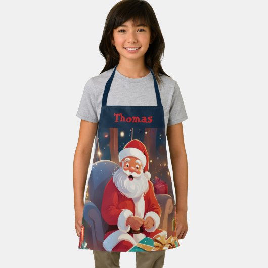 Tablier Père Noël Livrant Des Présentations Sur Noël Eve B (Insitu)