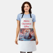 Tablier Père Noël lunaire 1 (Porté)