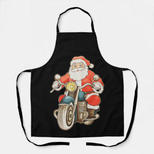 Tablier Père Noël moto vintage motard Noël