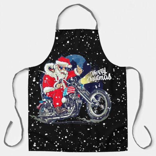 Tablier Père Noël Motorcycle Christmas Biker (Recto)