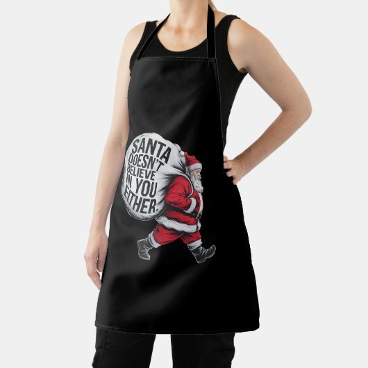 Tablier Père Noël ne croit pas en vous non plus Team Père (Insitu)