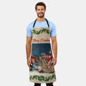 Tablier Père Noël patriotique (Porté)