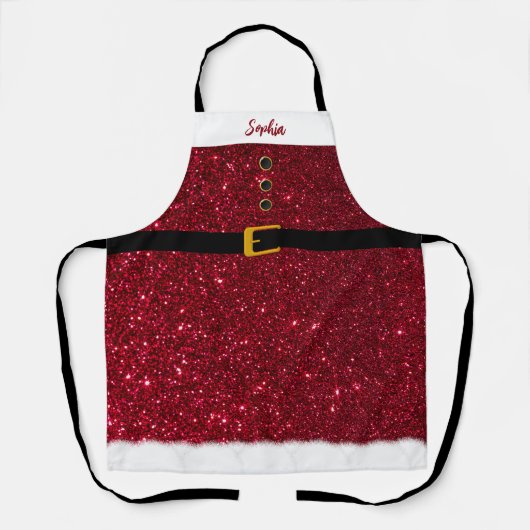 Tablier Père Noël personnalisé Apron-Christmas-Ruby Rouge- (Recto)
