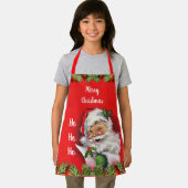 Tablier Père Noël Rétro Enfants Noël Rouge (Insitu)