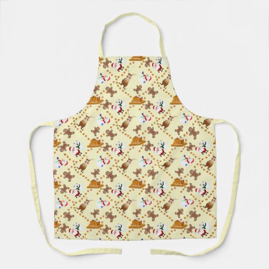 Tablier Père Noël, Snowman, Noël des rennes (Recto)