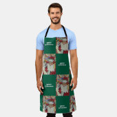 Tablier Père Noël Vert Classique Vérifier Deux Fois (Porté)