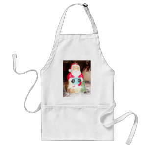 Tablier Père Noël vintage amusant avec l'art de la neige I