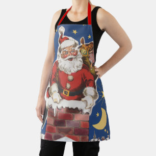 Tablier Père Noël vintage, La Nuit avant Noël