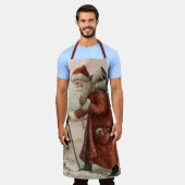 Tablier Père Père Noël vintage Ange Noël Cuisine (Porté)