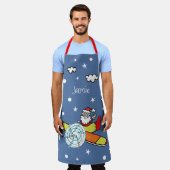 Tablier Père personnalisé Noël Père Noël Père Noël Avion (Porté)