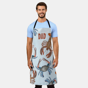 Tablier Père Tendance Fruits de Mer Homard et Crabes Moder