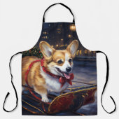 Tablier Période festive de Noël Corgi (Recto)