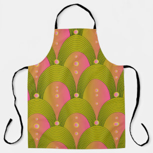 Tablier Perles Arcs Imaginaire vert rose