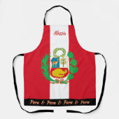 Tablier Pérou tablier, Pérou, Drapeau péruvien cuisine Che (Recto)