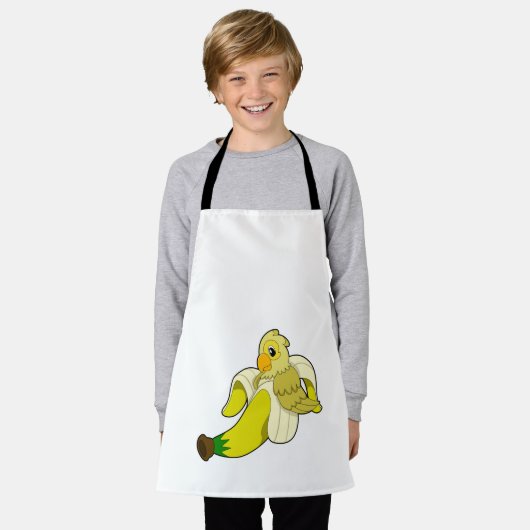 Tablier Perroquet avec banane (Porté)