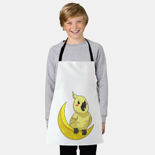 Tablier Perroquet avec lune (Porté)