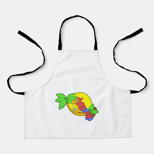 Tablier Perroquet avec noix de coco (Recto)