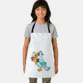 Tablier Perroquet avec tasse de café (Insitu)