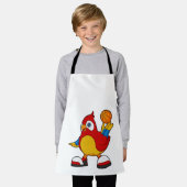 Tablier Perroquet comme joueur de basket-ball avec basket- (Porté)